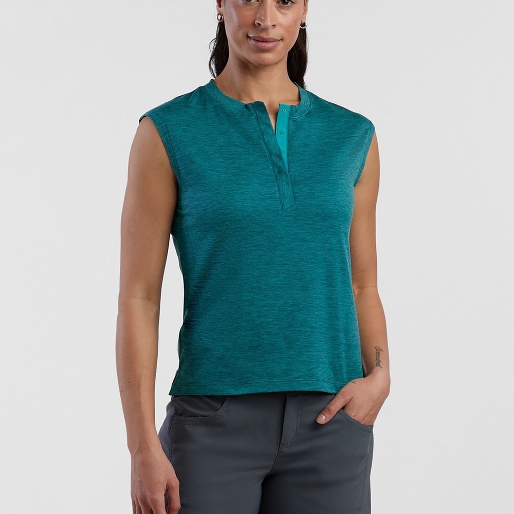 Title Nine PCT Hike Teal Tank Top